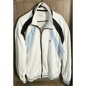 Marc Ecko Cut & Sew White Black Zip Warm Up Track Jacket Activewear Size 3XL